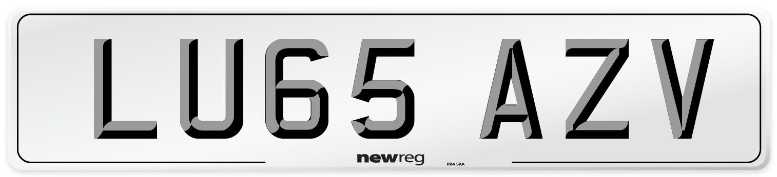 LU65 AZV Number Plate from New Reg